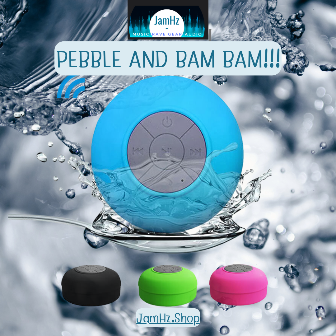 Suction Cup Portable Speaker Pebble and Bam Bam JamHz