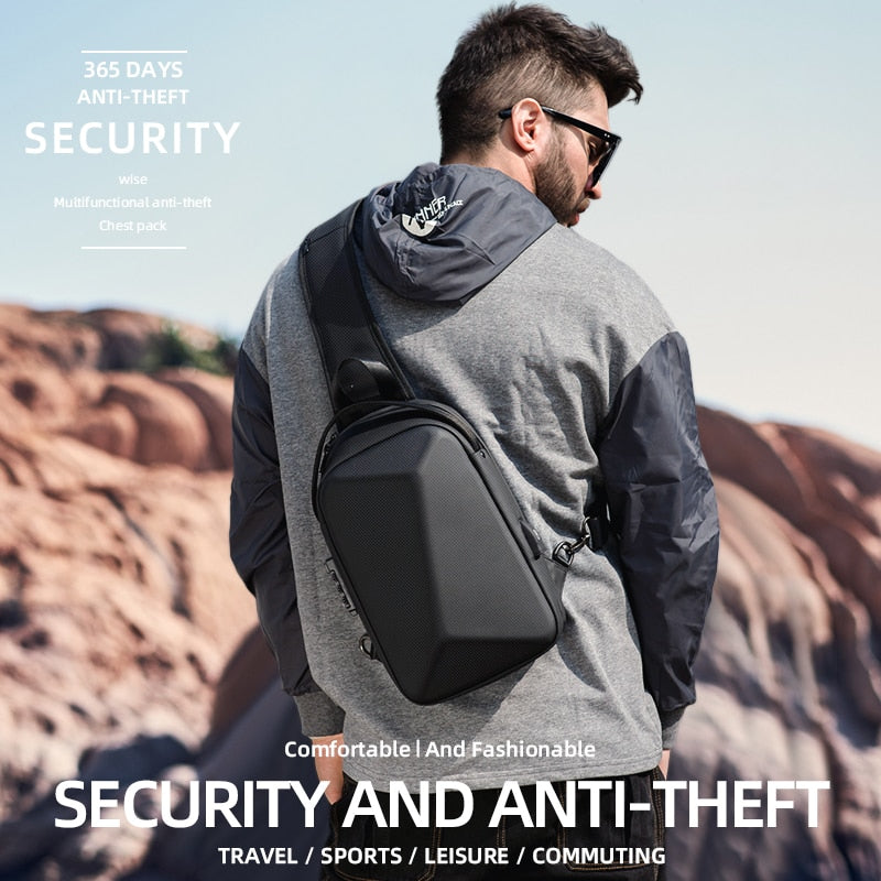 Man with Anti-theft Festival Backpack Sling Bag