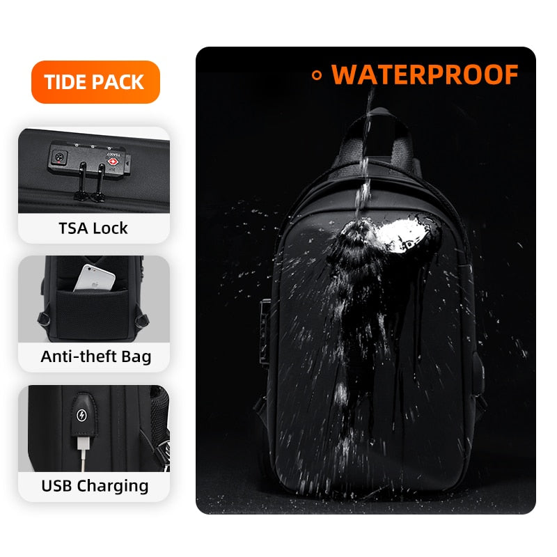 Waterproof, TSA Lock, Anti-theft bag, USB Charging Port